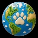 Animal World Map logo
