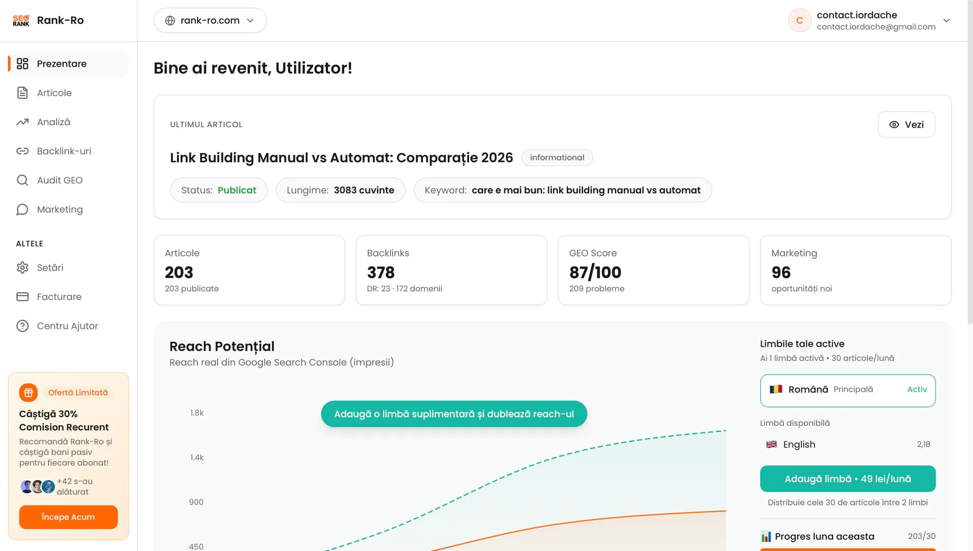 RankRO SEO product screenshot 3