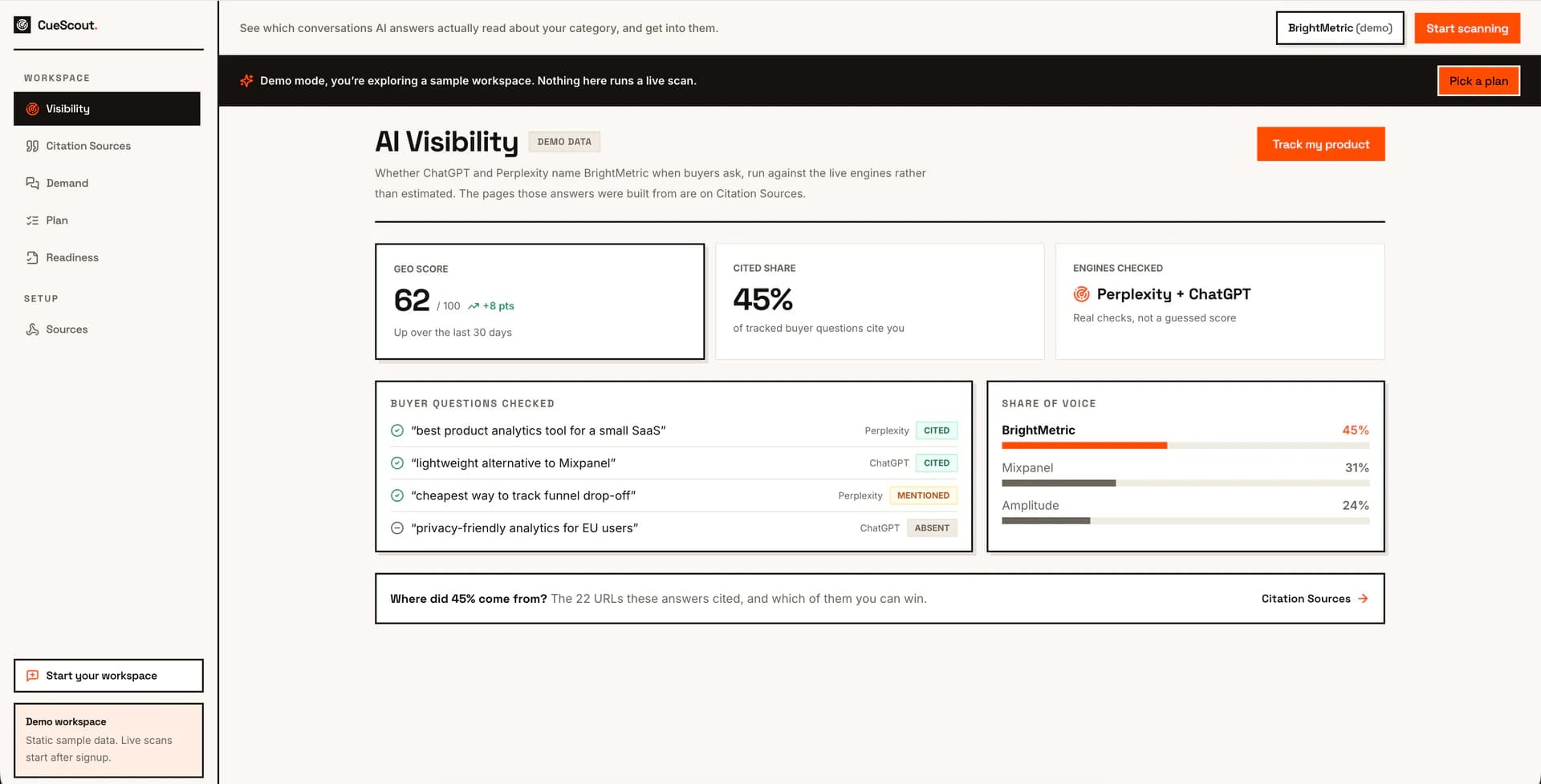 CueScout product screenshot 3