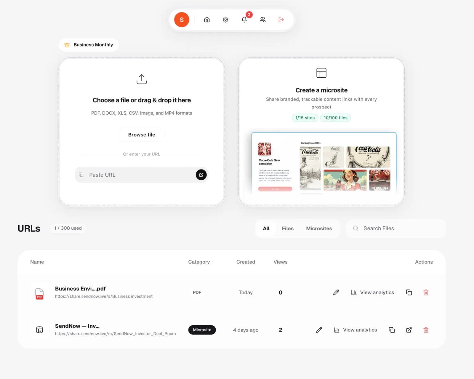 SendNow product screenshot 2
