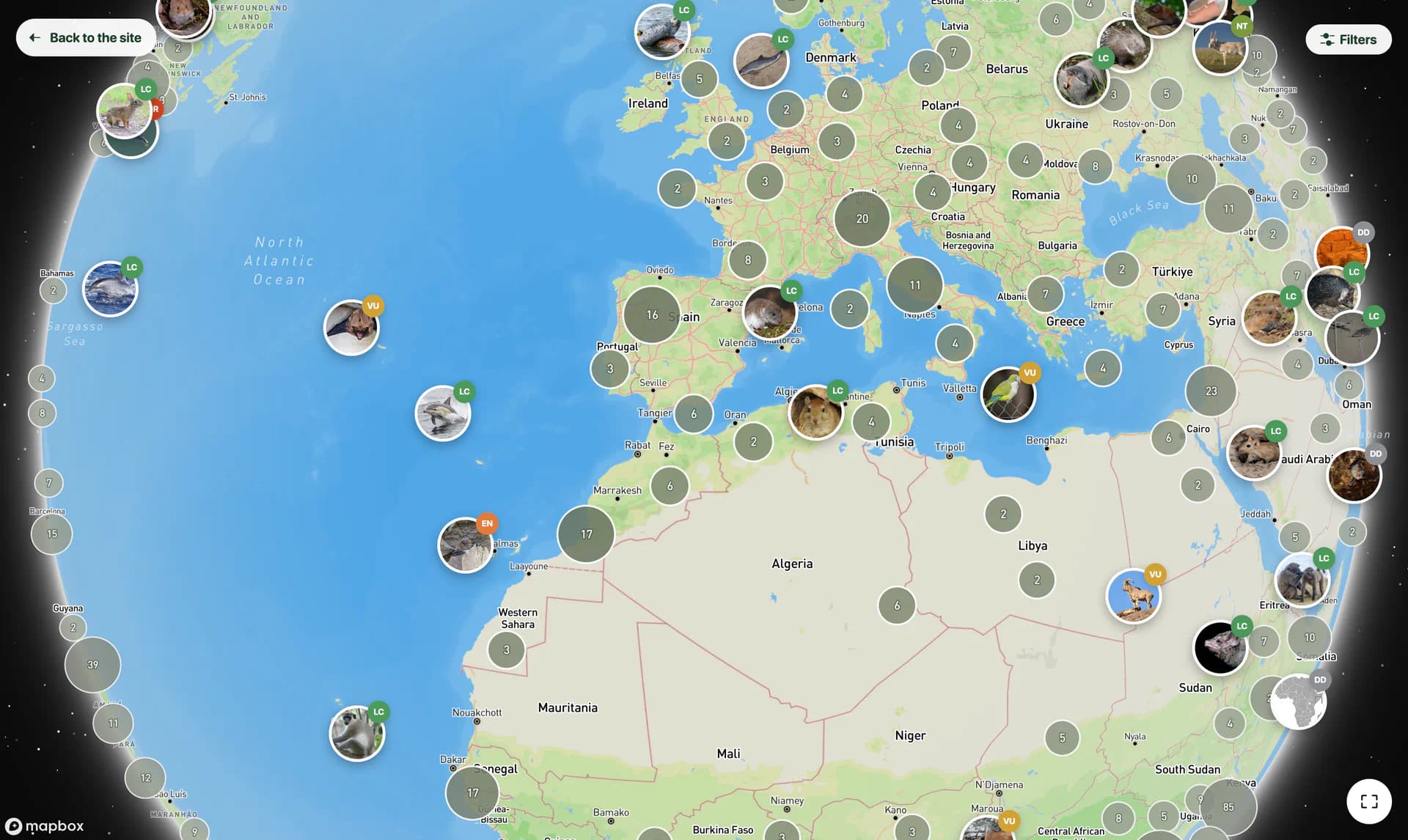 Animal World Map product screenshot 1