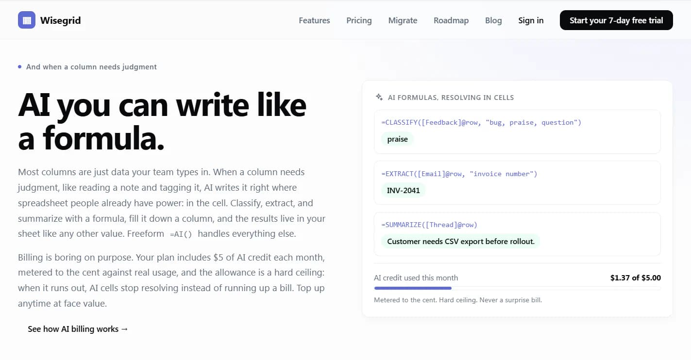 Wisegrid product screenshot 1