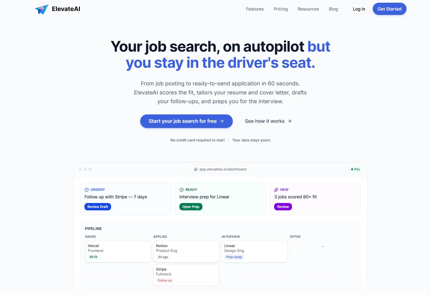 ElevateAI product screenshot 1