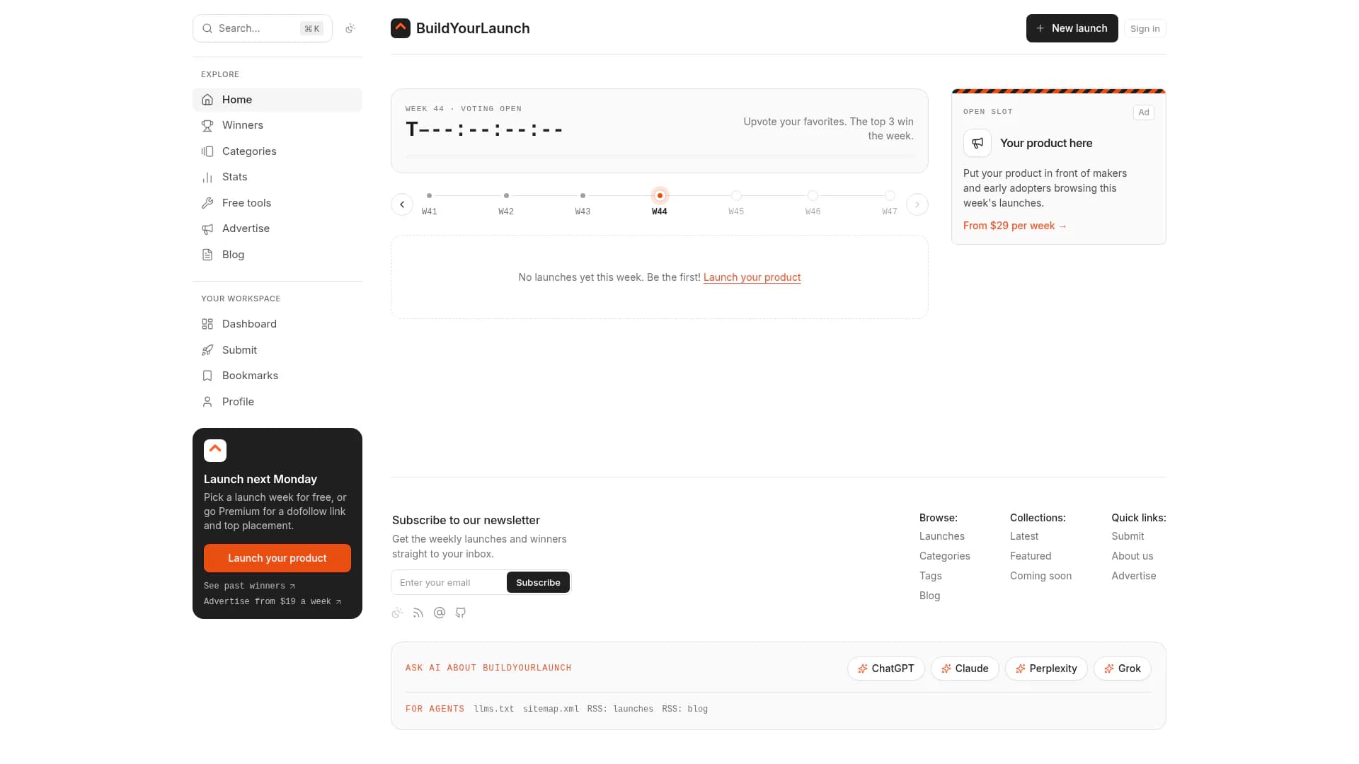Build Your Launch product screenshot 1