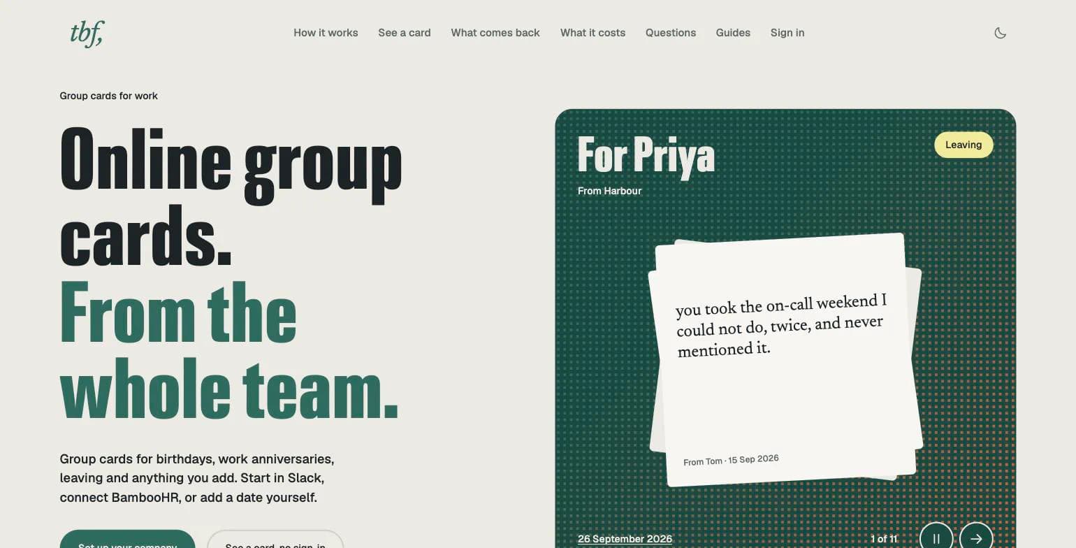 tbf work product screenshot 1