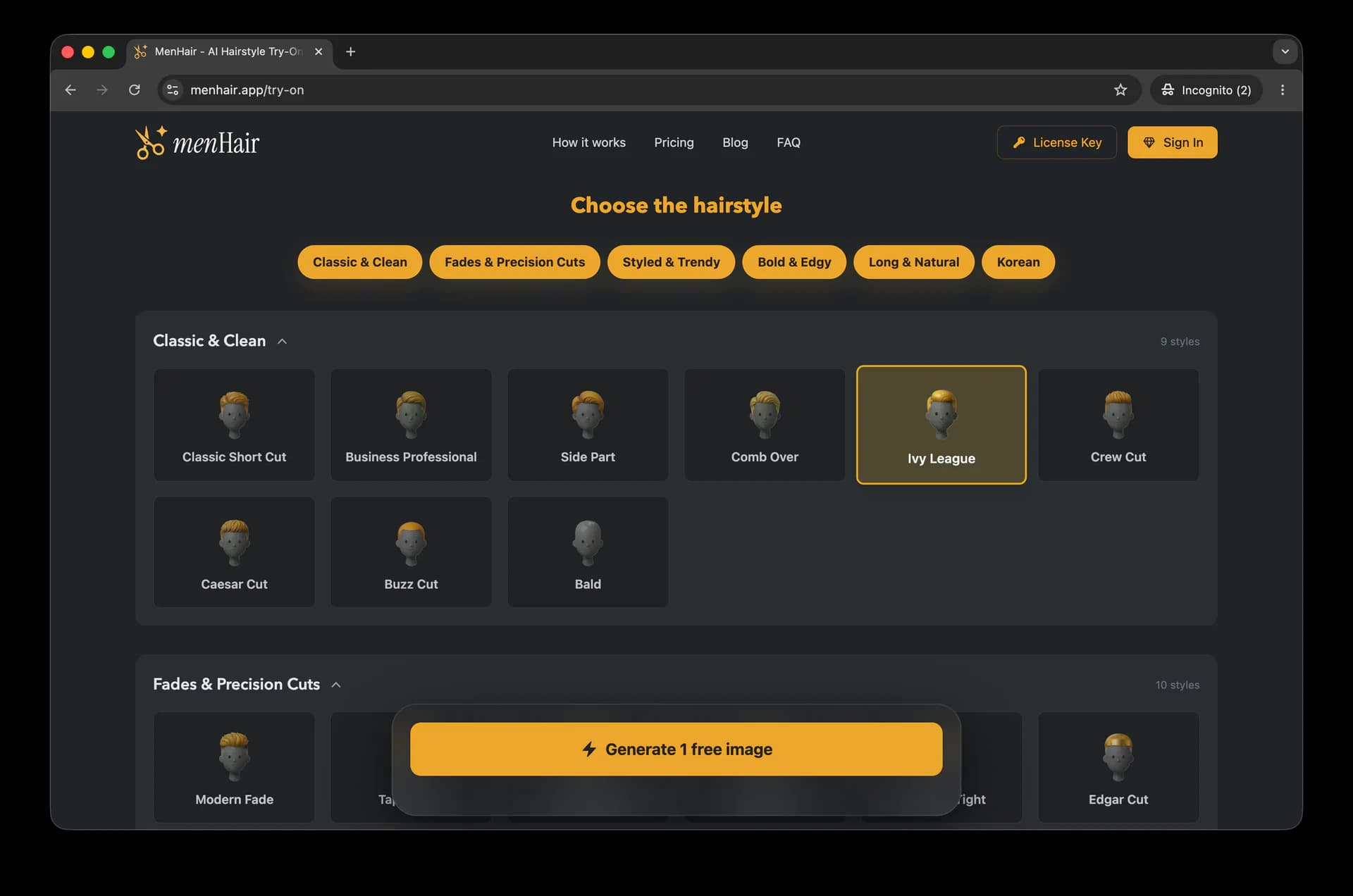 MenHair product screenshot 1