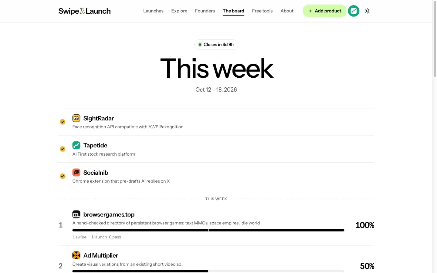 SwipeToLaunch product screenshot 2