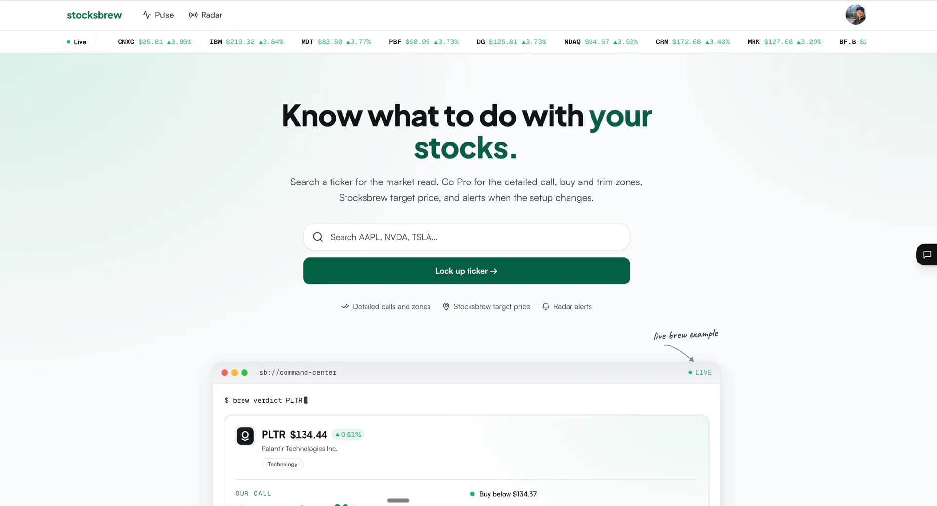 stocksbrew product screenshot 1
