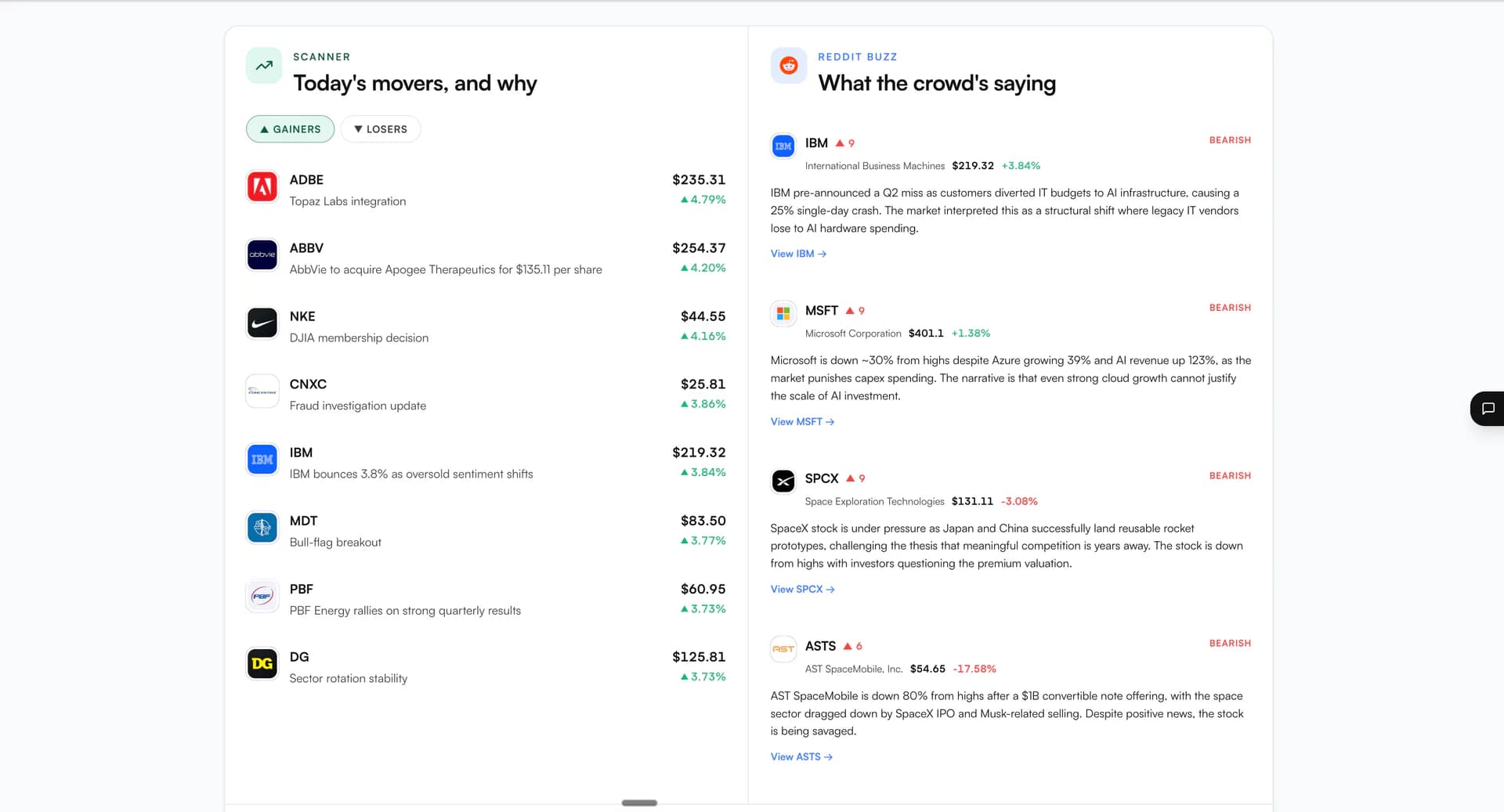 stocksbrew product screenshot 2