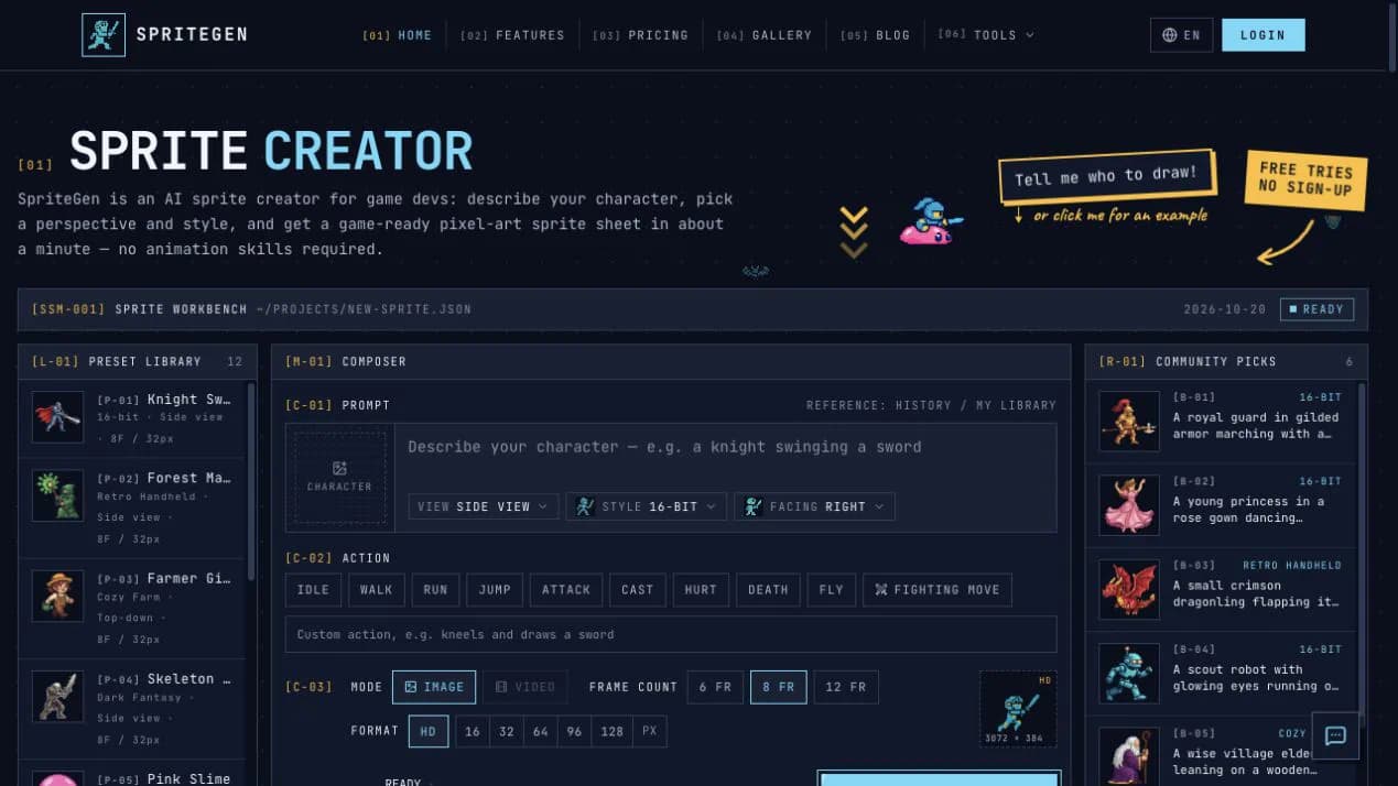 SpriteGen product screenshot 1