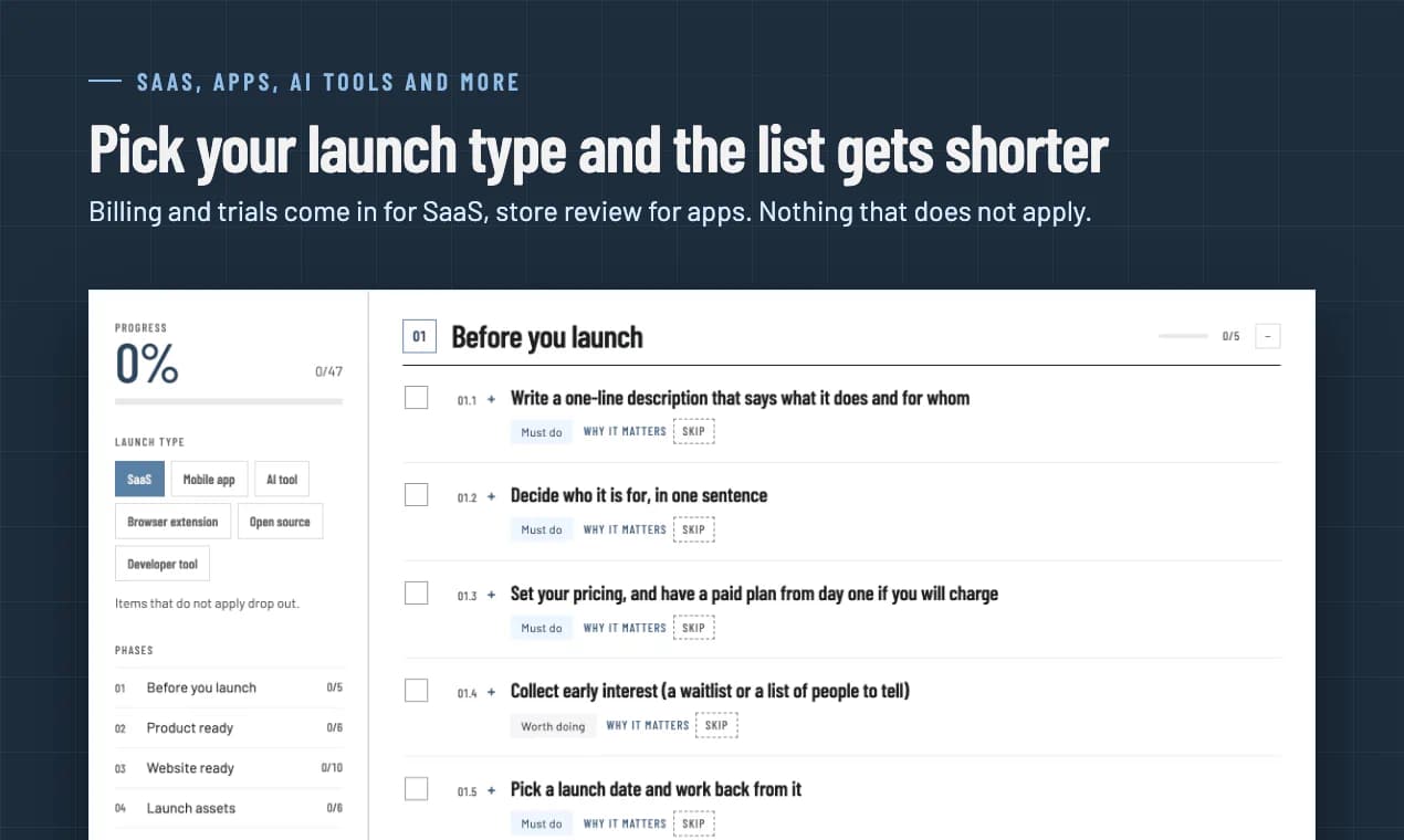 Product Launch Checklist product screenshot 3