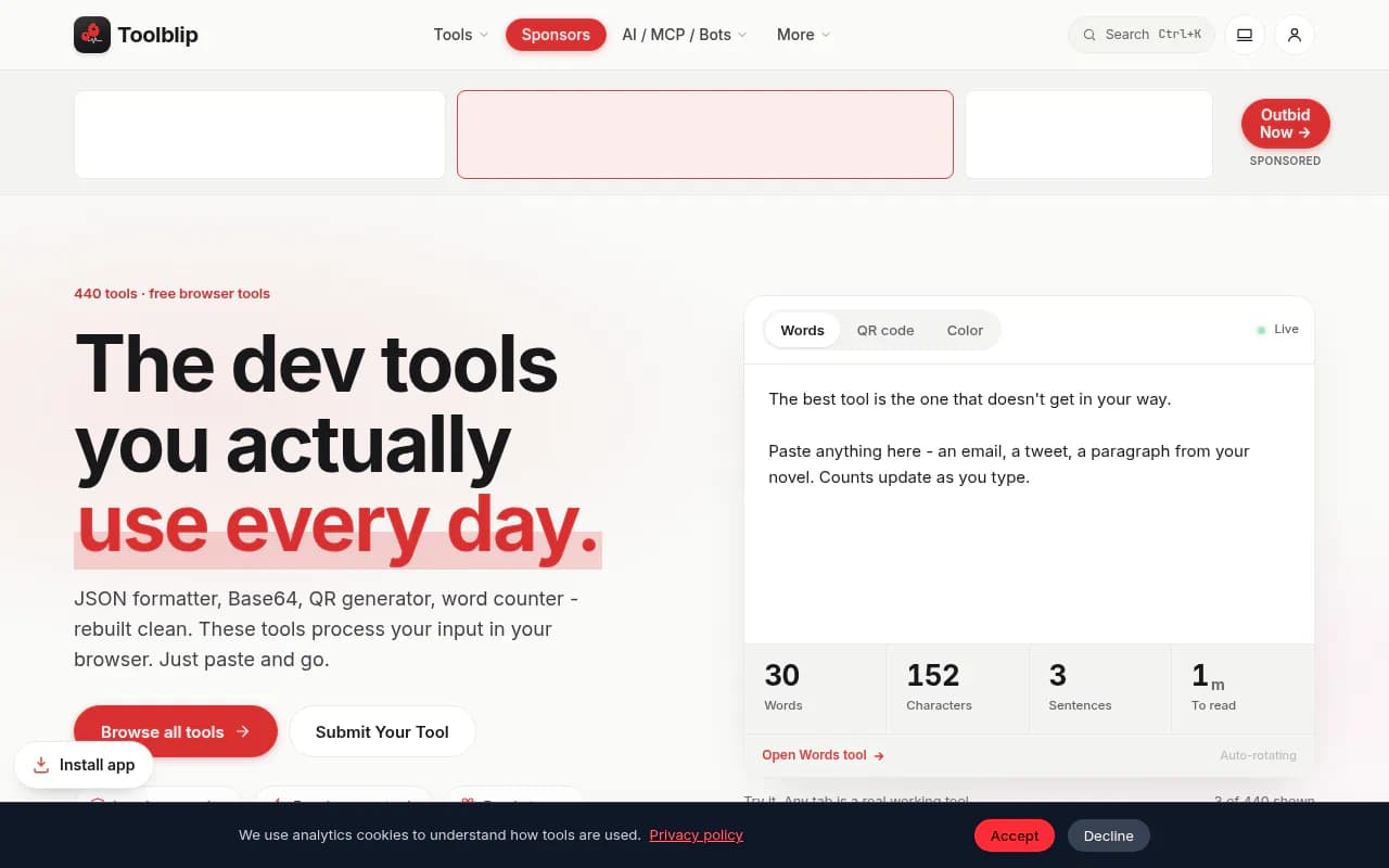 Toolblip product screenshot 1