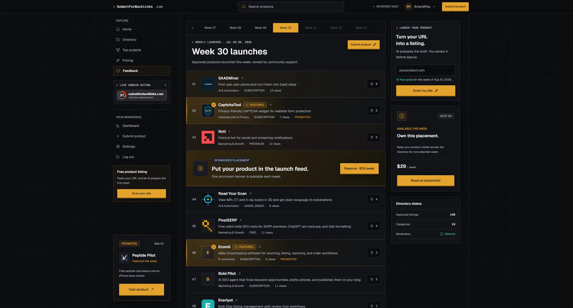 SubmitForBacklinks product screenshot 1