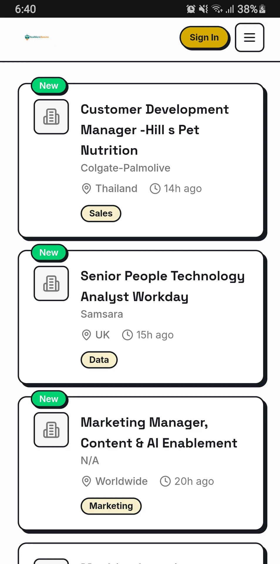 RealWorkRemote product screenshot 2
