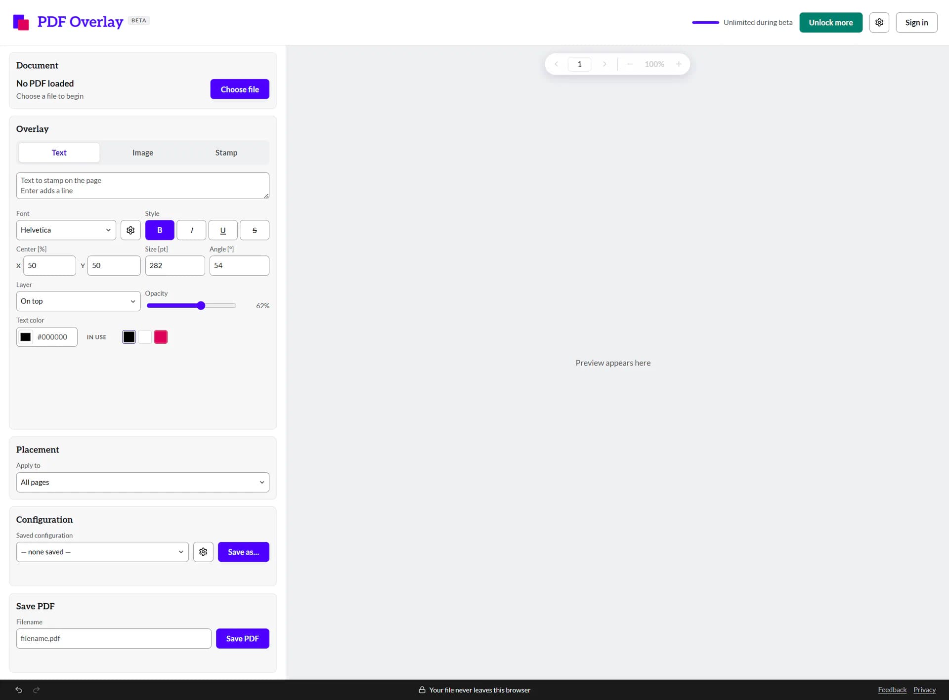 PDF Overlay product screenshot 1