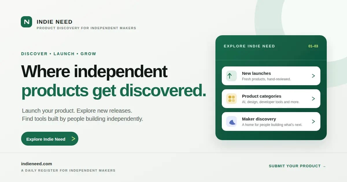 Indie Need product screenshot 1