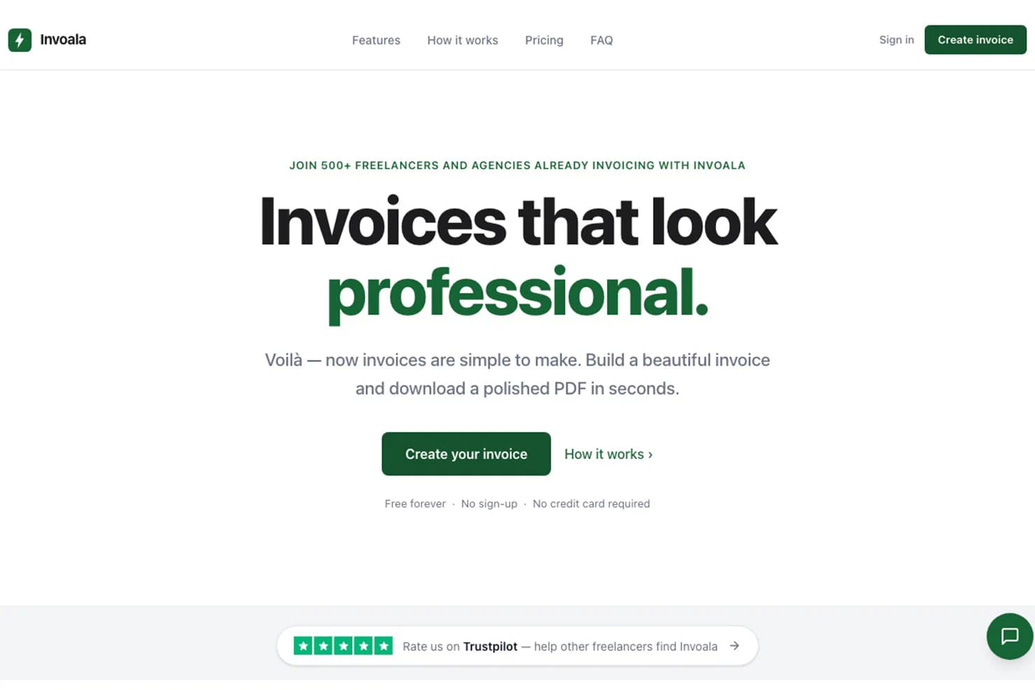 Invoala product screenshot 2