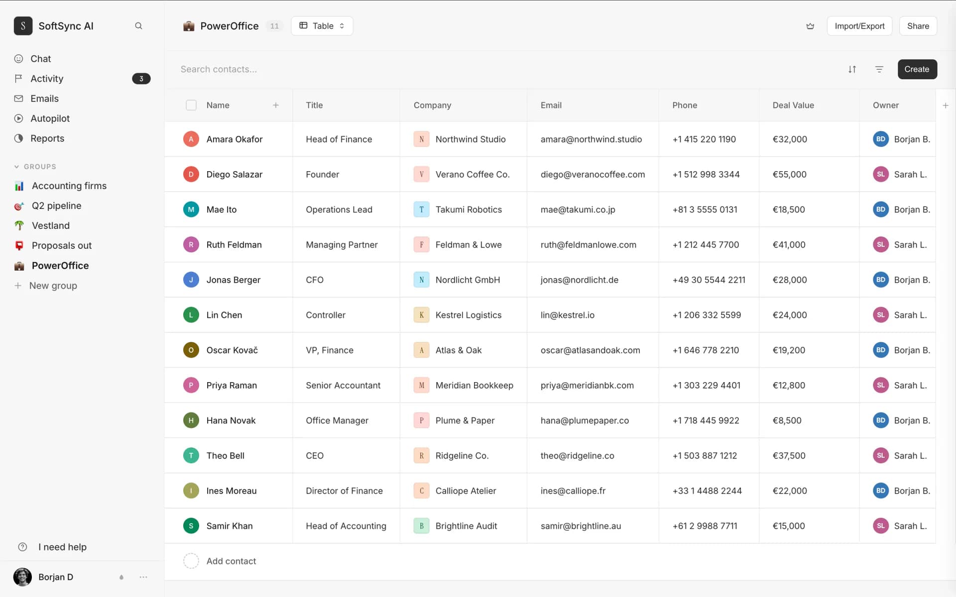 SoftSync product screenshot 1