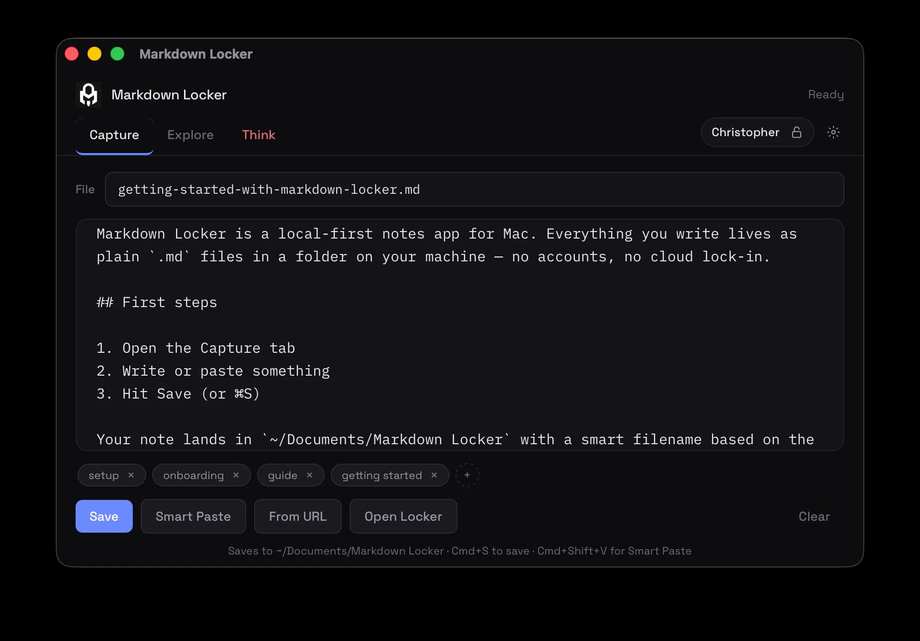 Markdown Locker product screenshot 1