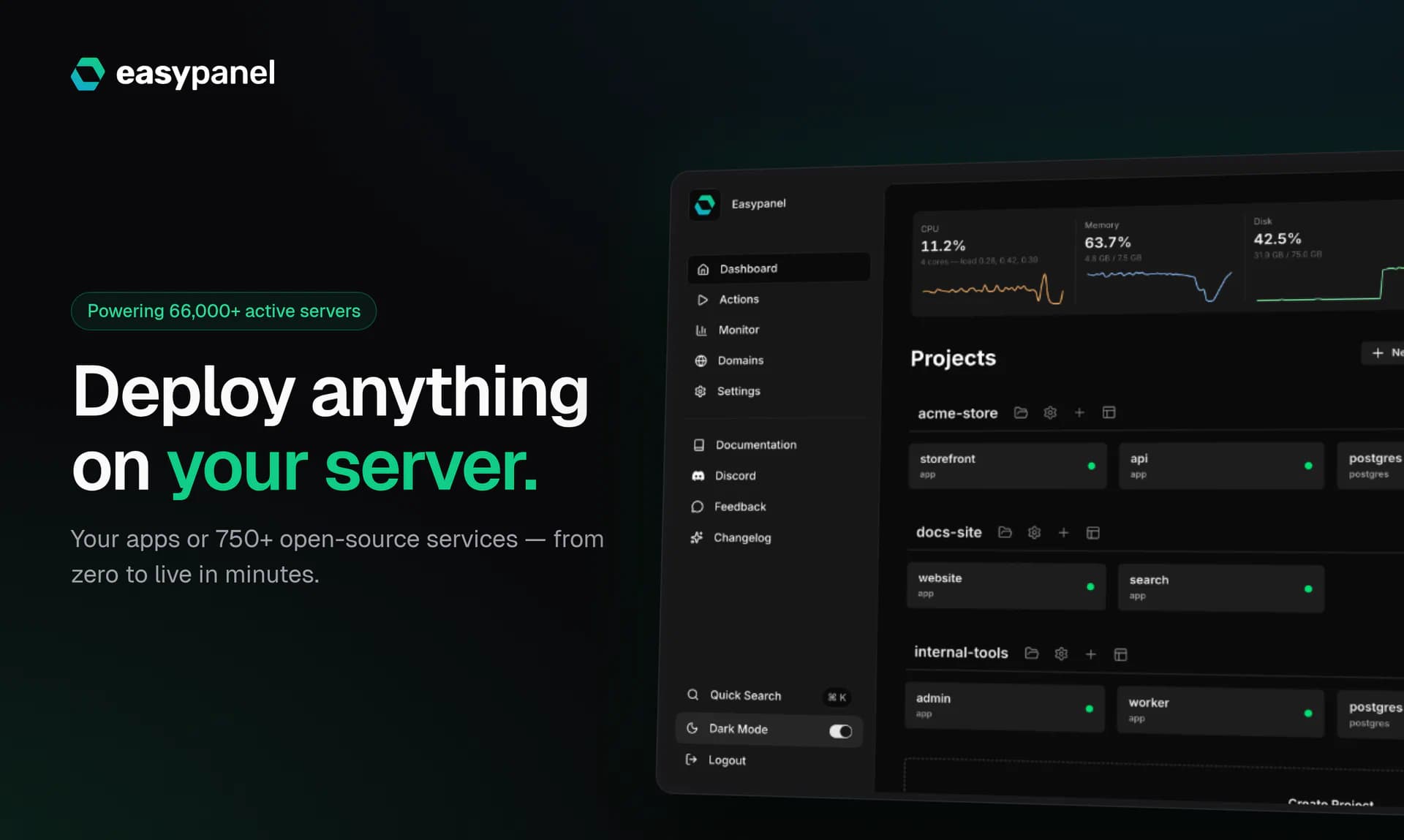 Easypanel product screenshot 1