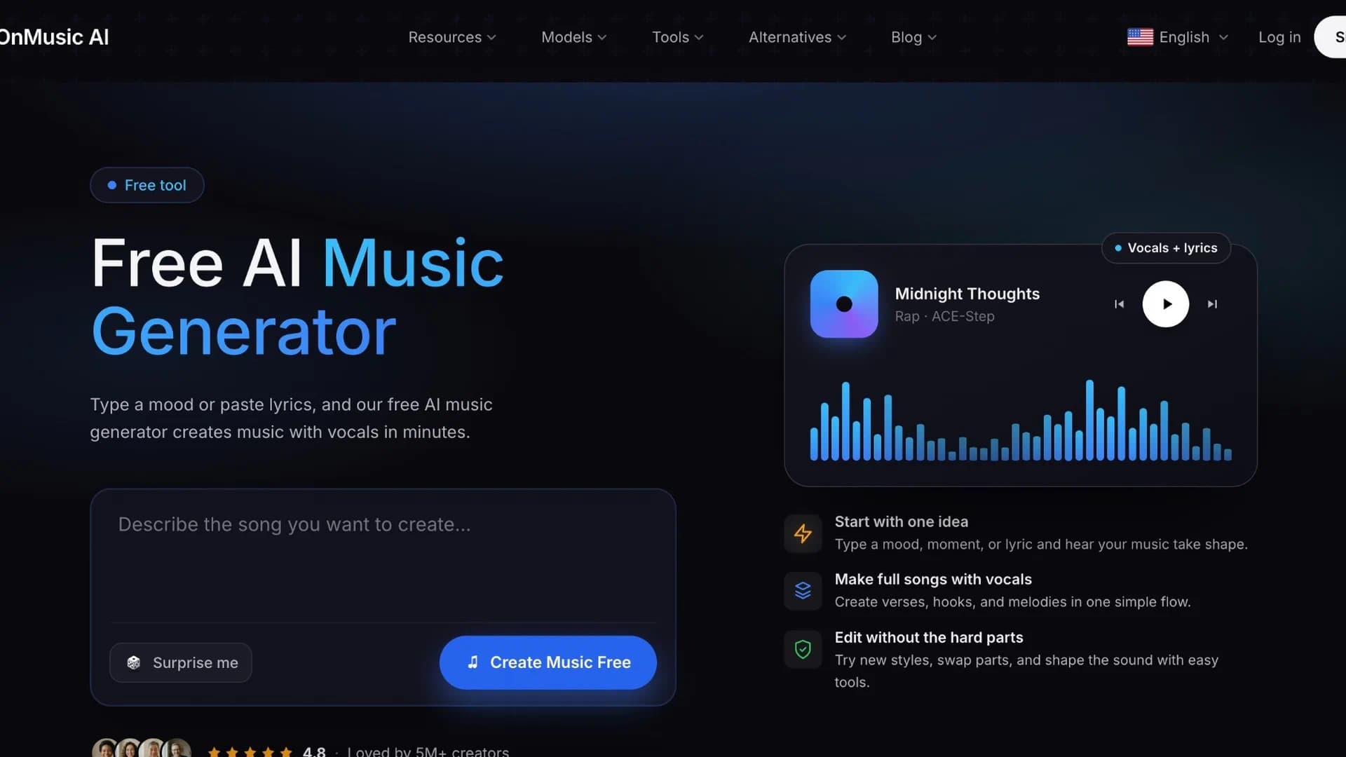 OnMusic AI product screenshot 1