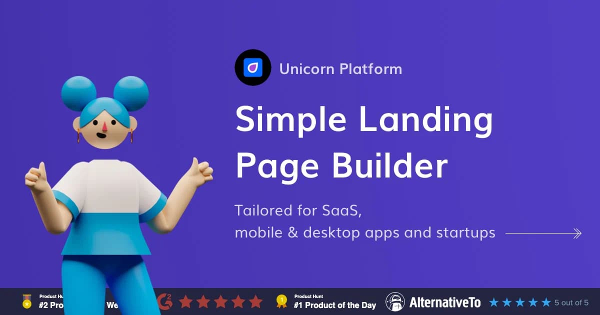 Unicorn Platform product screenshot 1