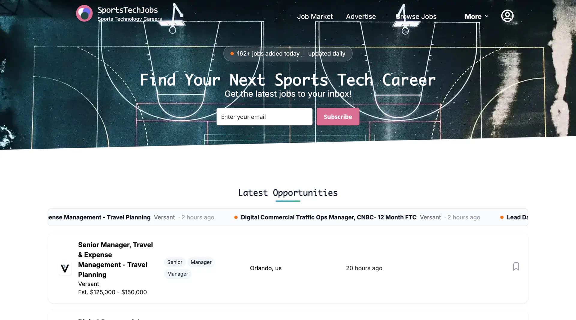SportsTechJobs product screenshot 2