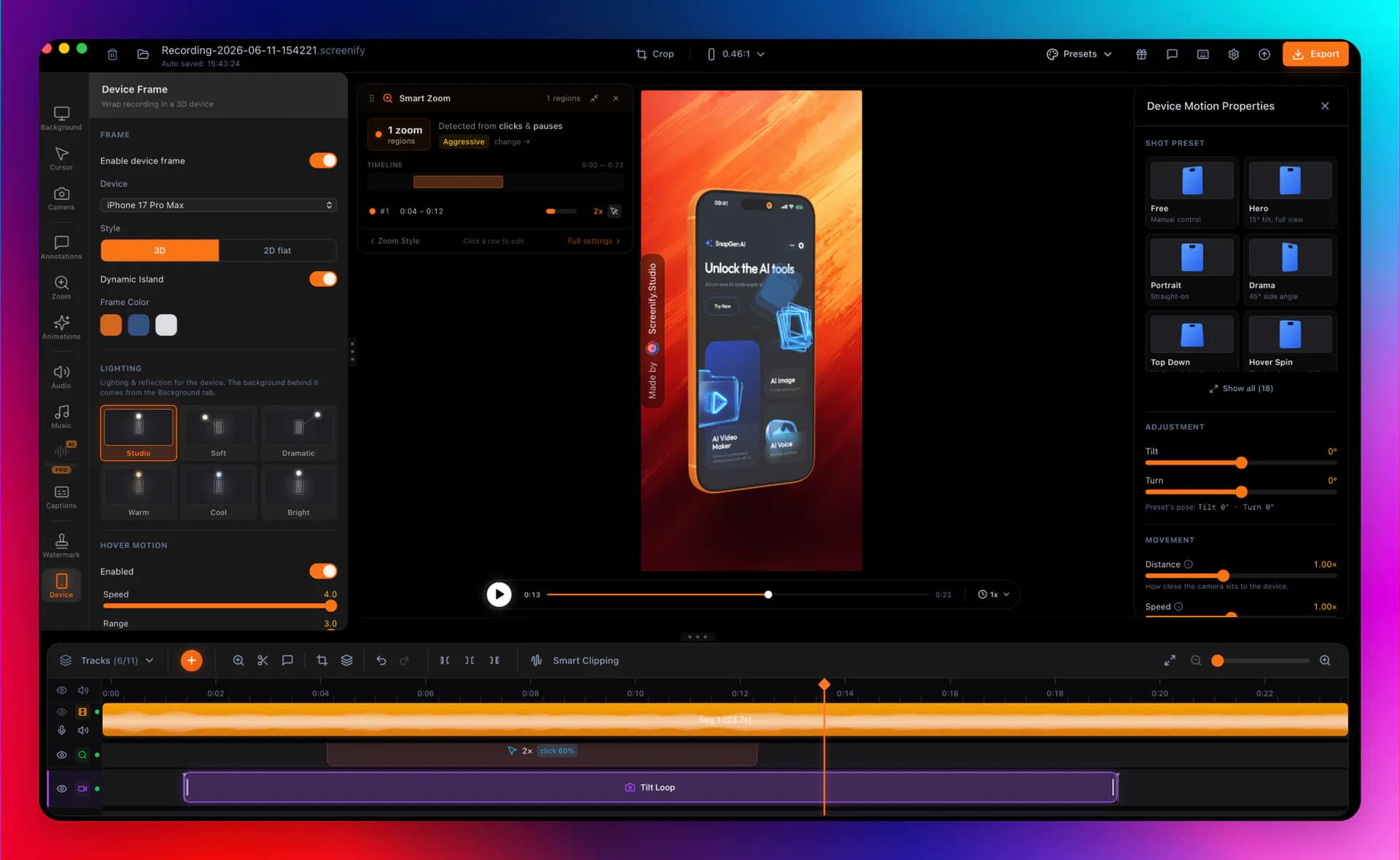 Screenify Studio product screenshot 2