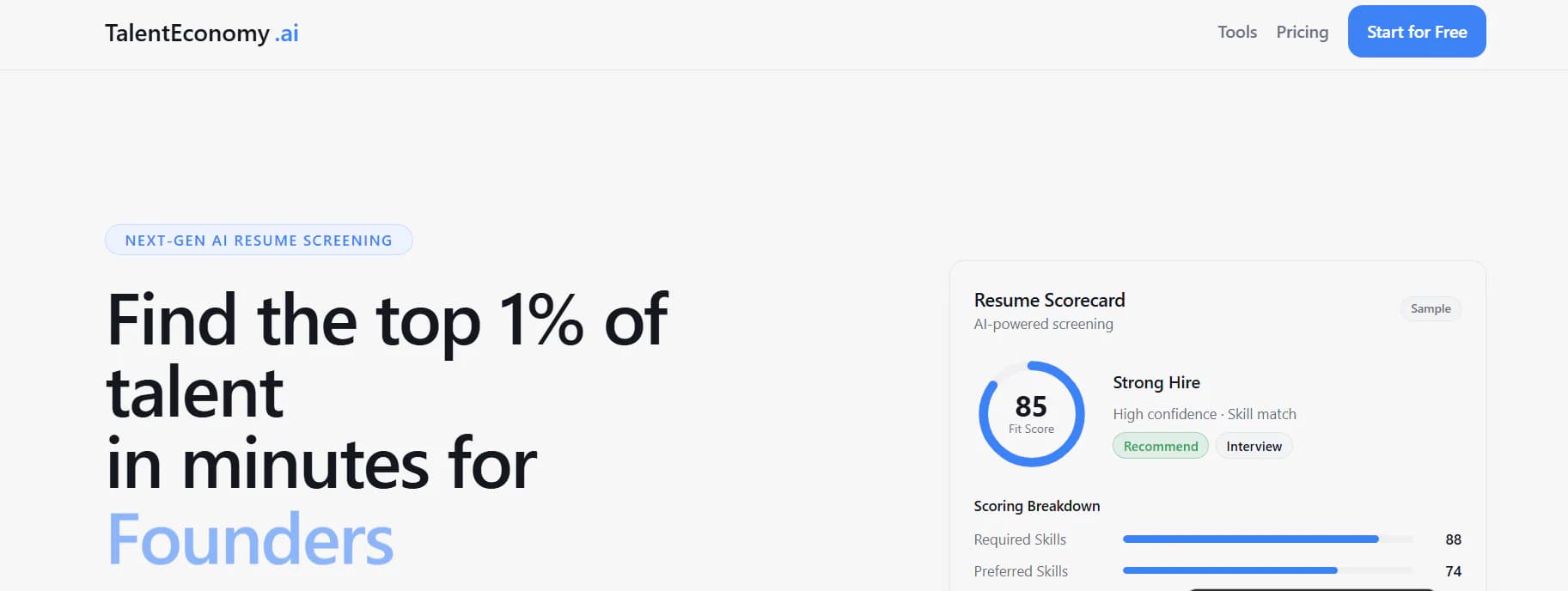 TalentEconomy.ai product screenshot 1