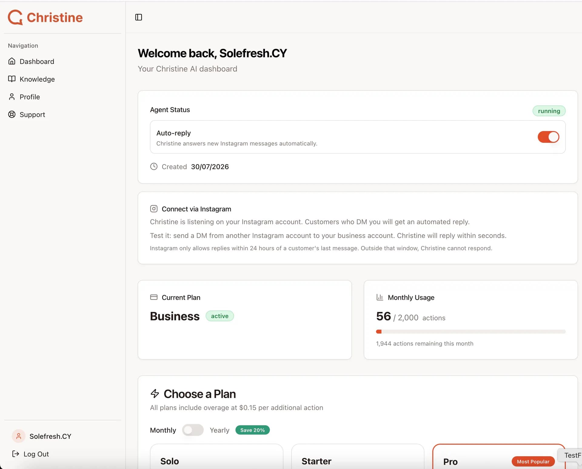 Christine product screenshot 1