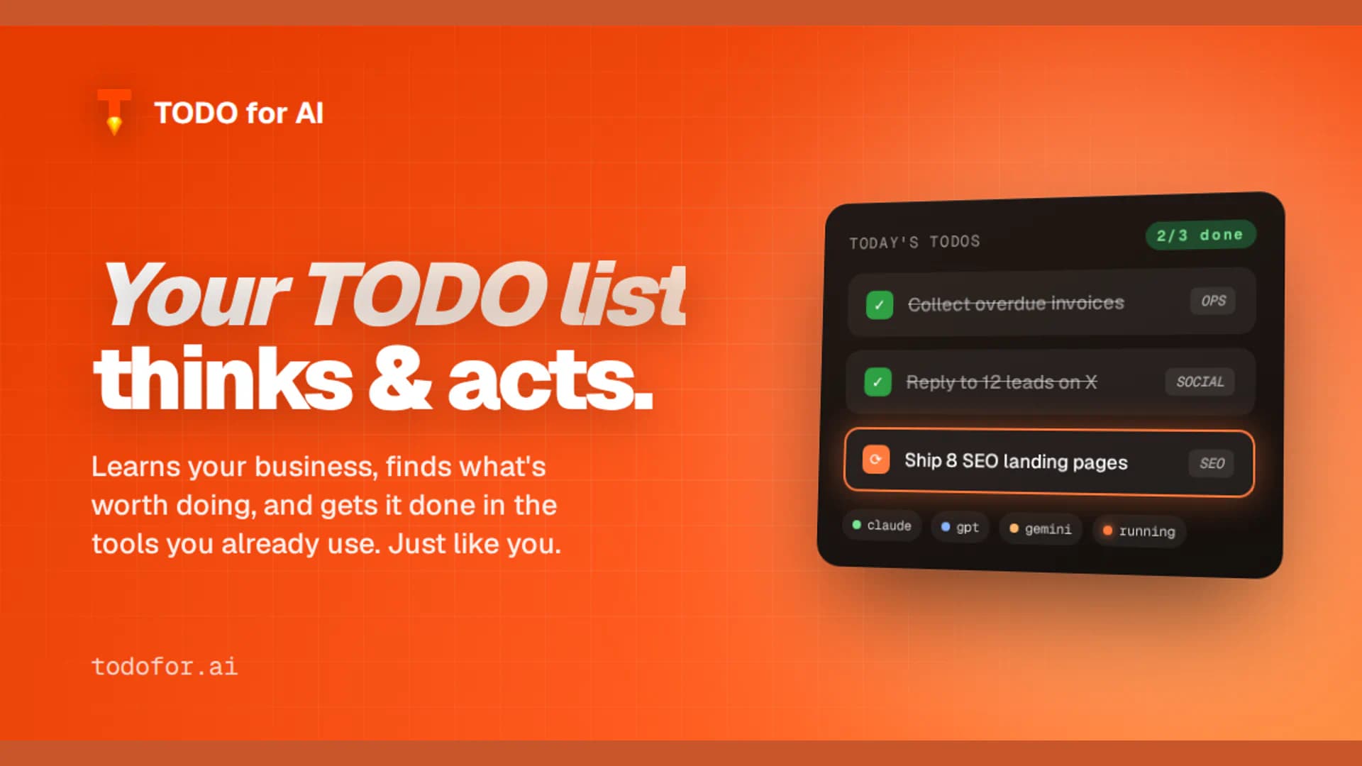 TODO for AI product screenshot 1